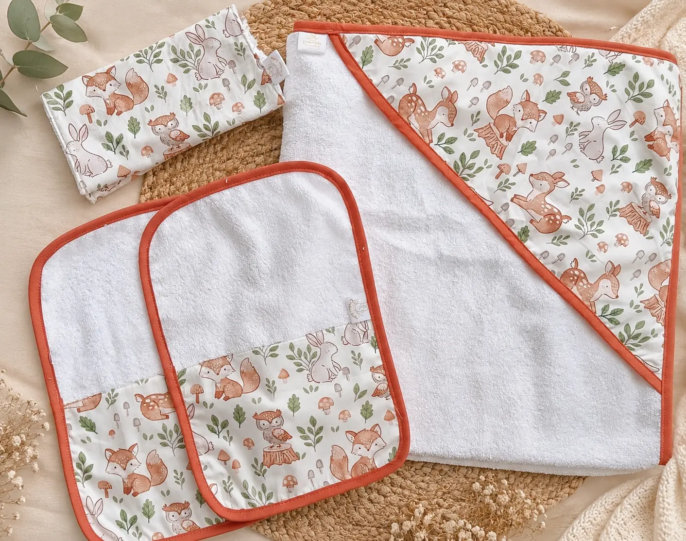 Set toalla + babitas Zorrito ladrillo