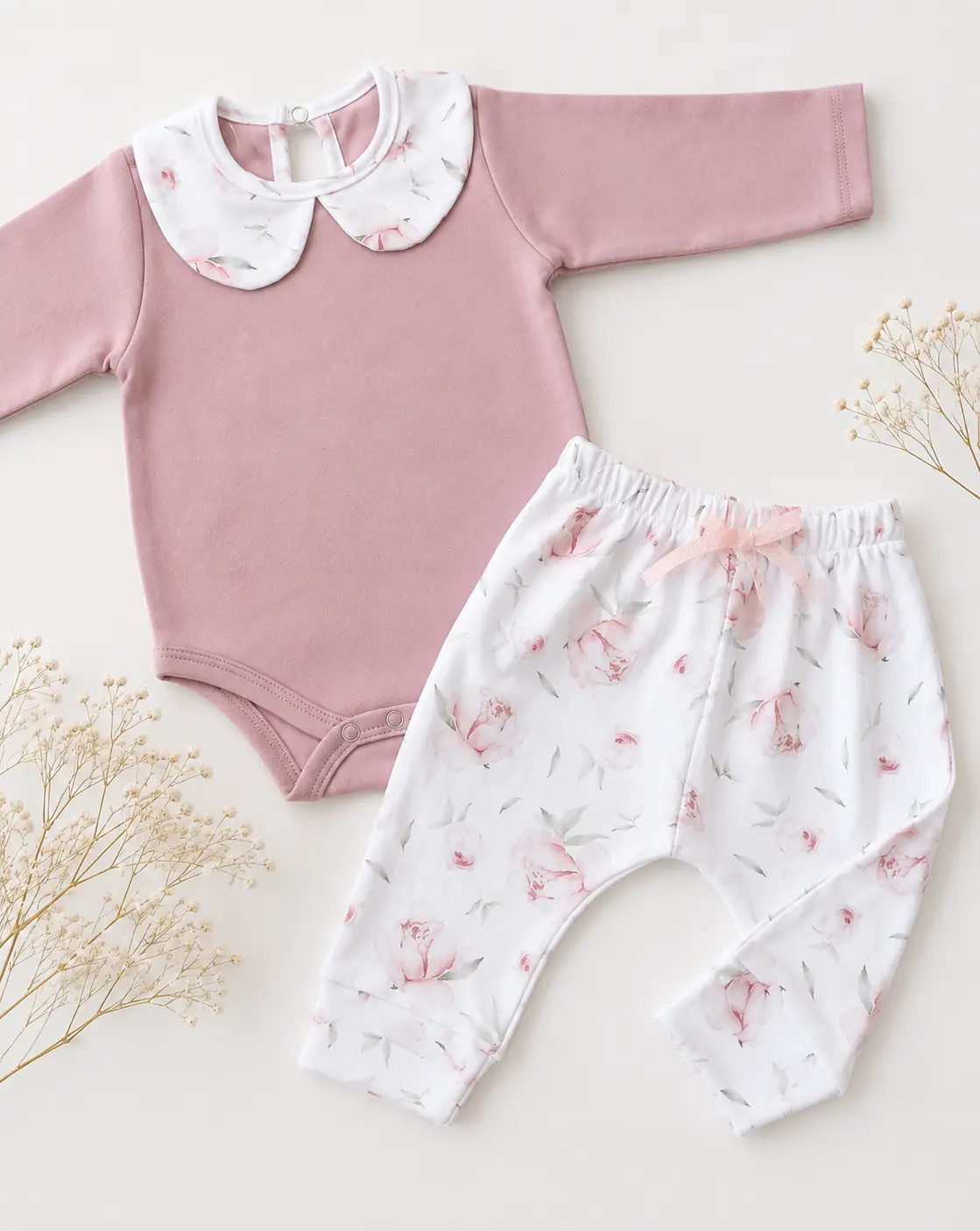 Body volado cuello con babucha