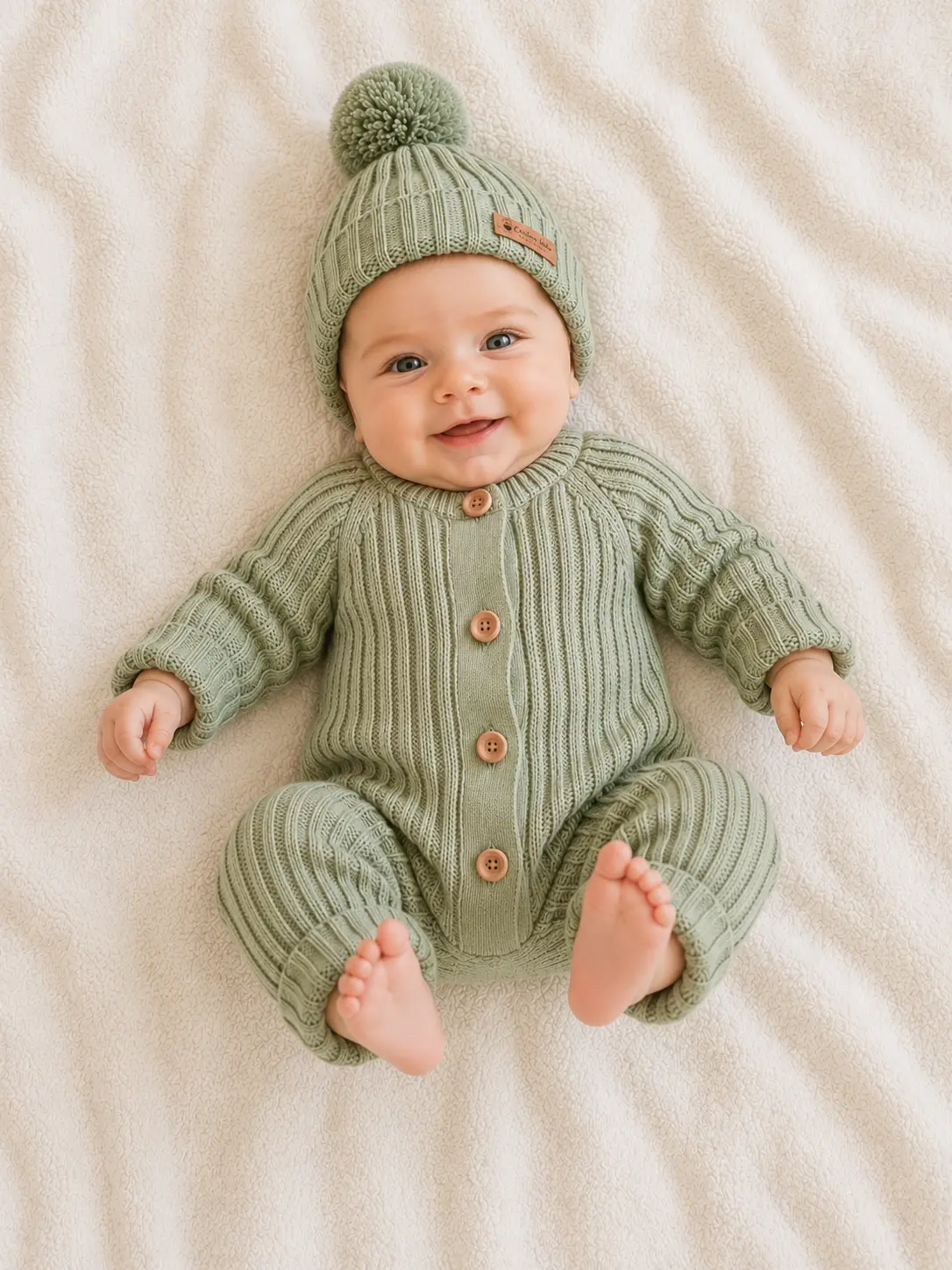 Enterito en hilo con gorrito